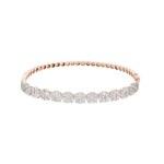 3.00 carats diamants bracelet jonc or rosé 750/18 ct