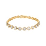 3.00ct Diamond Halo Tennis Bracelet 750/18 K Yellow Gold