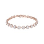 3.00 carats diamants bracelet rivière halo or rosé 750/18 ct
