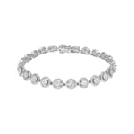 3.00ct Diamond Halo Tennis Bracelet 750/18 K White Gold