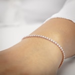 3.00 carats diamants bracelet rivière or rosé 750/18 ct - AR-69167-3-RG