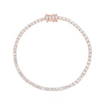 3.00 carats diamants bracelet rivière or rosé 750/18 ct - AR-69167-3-RG
