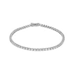 3.00 carats diamants bracelet rivière or gris 750/18 ct