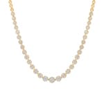 3.00 carats diamants collier halo or jaune 750/18 ct