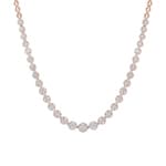 3.00ct Diamond Halo Necklace 750/18 K Rose Gold