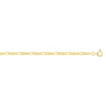 3.0mm Figarokette flach 3+1 375/9 K Gelbgold