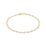 3.0mm Bracelet tresse or tricolore 375/9 ct