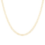 3.2mm Collier gourmette marine or jaune 750/18 ct