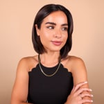 3.2mm Collier gourmette marine or jaune 750/18 ct - KEM8032