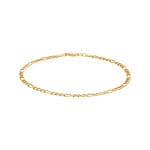 3.3mm Figaroarmband 750/18 K Gelbgold halbmassiv