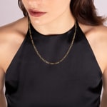 3.3mm Chaîne Figaro or jaune 750/18 ct semi-massif - KE-F080-GG