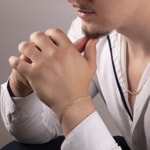 3.3mm Panzerarmband 750/18 K Gelbgold halbmassiv - AR-G080-GG