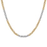 3.5mm Collier chaîne royale classique or bicolore 750/18 ct massif - CKO4003