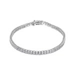 3.5mm Bracelet Tennis Argent 925 rhodié avec zircones - AB925002