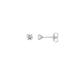 3.5mm Cubic Zirconia Stud Earrings 375/9 K White Gold