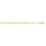 3.8mm Bracelet forçat rectangle or jaune 375/9 ct
