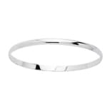 Armreif rund 750/18 K Weissgold massiv bombiert