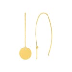 Boucles d'oreilles pendantes or jaune 750/18 ct