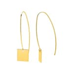 Boucles d'oreilles pendantes or jaune 750/18 ct