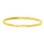 Armreif rund 750/18 K Gelbgold verziert 4mm
