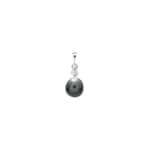 Pendant 750/18 K White Gold with Tahitian Pearl and Diamonds 0.04ct. - 3.283.Q1