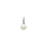 Anhänger 750/18 K Weissgold mit Süsswasserzuchtperle und Diamant 0.02ct.