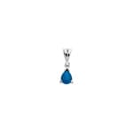 Pendentif or gris 750/18 ct avec saphir et diamant 0.01ct.