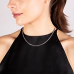 3mm Cuban Link Curb Chain Silvery - KE0019-S-3MM