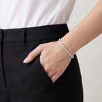 3mm Tennisarmband Weiss vergoldet mit Zirkonia - AR0001-S-3MM