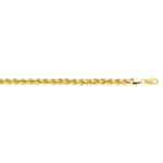 4.0mm Bracelet corde or jaune 375/9 ct semi-massif