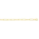 4.3mm Collier forçat rectangle or jaune 375/9 ct