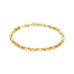 4.4mm Fantasy Bracelet Semi Solid 750/18 K Yellow Gold