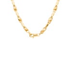 4.4mm Fantasy Chain Semi Solid 750/18 K Yellow Gold - KE-0007-GG