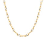 4.5mm Fantasy Chain Semi Solid 750/18 K Yellow and White Gold