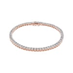 4.79 carats diamants bracelet rivière or rosé 750/18 ct