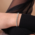 4.79 Karat Diamanten Tennisarmband 750/18 K Weissgold - AR-00249-WG