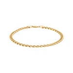 4.9mm Panzerarmband 750/18 K Gelbgold halbmassiv