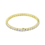 4mm Bracelet Tennis plaqué or jaune avec zircones