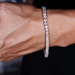 4mm Tennisarmband Weiss vergoldet mit Zirkonia - AR0001-S-4MM