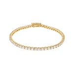 5.00 carats diamants bracelet rivière or jaune 750/18 ct