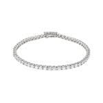 5.00 carats diamants bracelet rivière or gris 750/18 ct