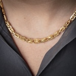 5.0mm Königskette klassisch 750/18 K Gelbgold halbmassiv - KE-5700-GG