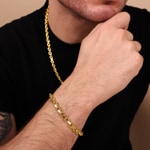 5.4mm Cable Bracelet Semi Solid 750/18 K Yellow Gold - AR-0181-GG