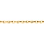 5.4mm Cable Chain Semi Solid 750/18 K Yellow Gold - KE-0181-GG