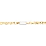 5.5mm Bracelet fantaisie or bicolore 750/18 ct semi-massif - AR-0179-GG
