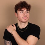 5.5mm Bracelet fantaisie or bicolore 750/18 ct semi-massif - AR-0179-GG