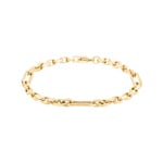 5.5mm Fantasiearmband 750/18 K Gelbgold halbmassiv - AR-0179-GG