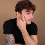 5.5mm Fantasiearmband 750/18 K Gelbgold halbmassiv - AR-0179-GG