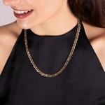 5.6mm Collier gourmette marine or jaune 750/18 ct semi-massif - KE-A140-GG