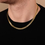 5.7mm Collier à maillons or jaune 750/18 ct semi-massif - KE-5739-GG